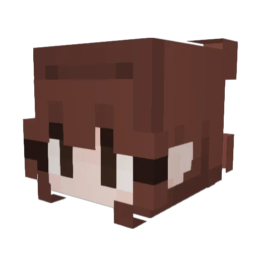 WhisperedRain Minecraft avatar head, 3D render