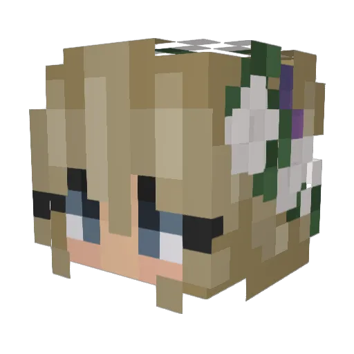 Whispstar Minecraft avatar head, 3D render