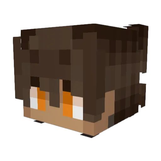 Whistlox Minecraft avatar head, 3D render