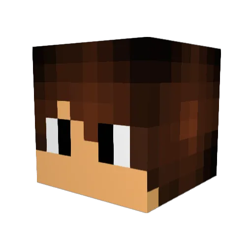 Whit3R_Cr4ft Minecraft avatar head, 3D render