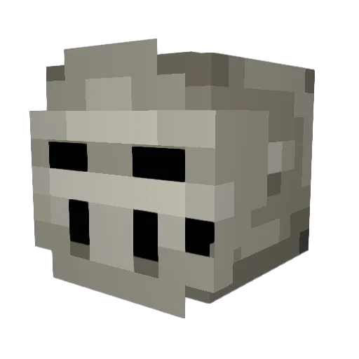 Whit3Wolf32 Minecraft avatar head, 3D render