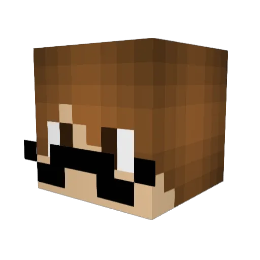 WhitZzx Minecraft avatar head, 3D render