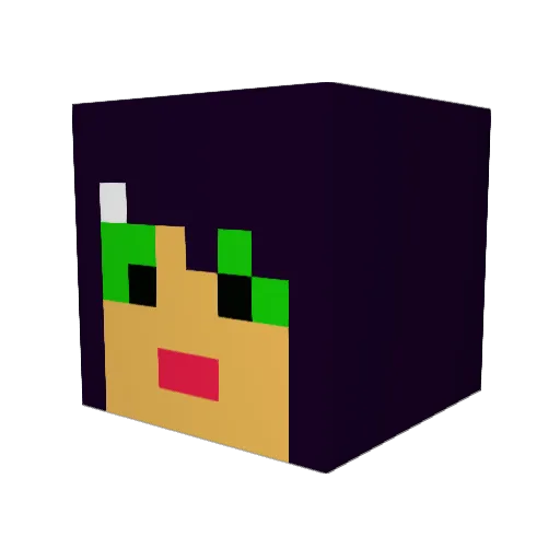 Whitas Minecraft avatar head, 3D render