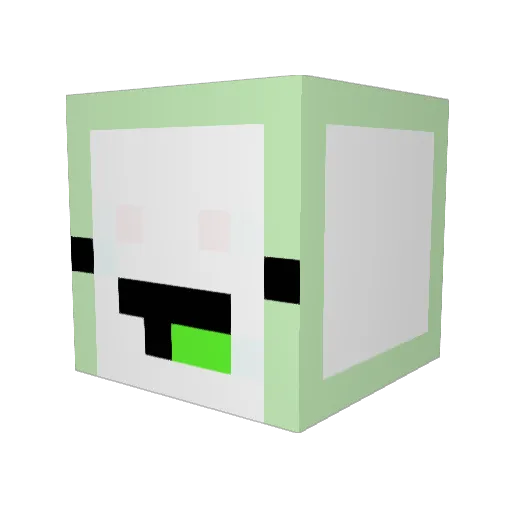 Whitash6 Minecraft avatar head, 3D render