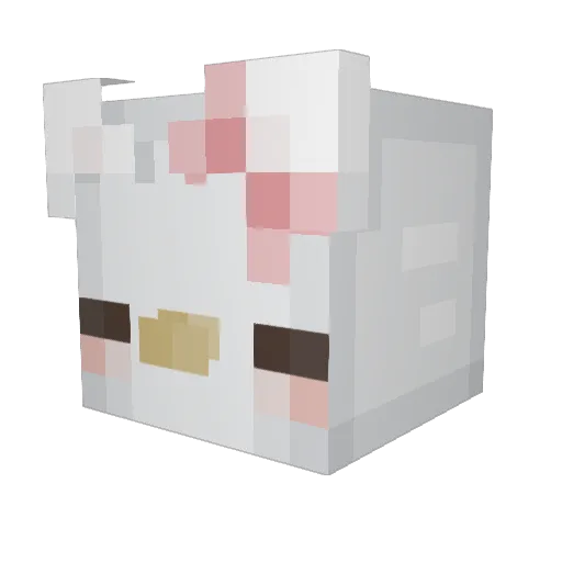 White3mber Minecraft avatar head, 3D render