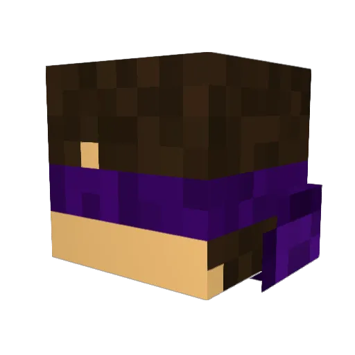 WhiteAbyss7 Minecraft avatar head, 3D render