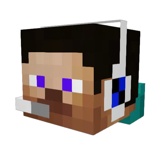 WhiteAfrican35R Minecraft avatar head, 3D render