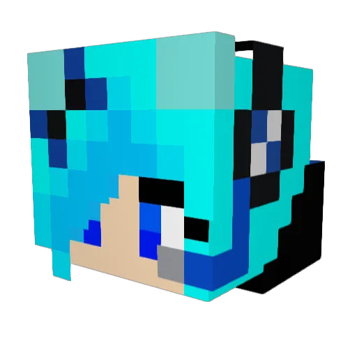 WhiteAngel09 Minecraft avatar head, 3D render