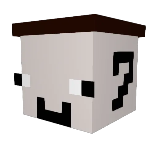 WhiteAzur Minecraft avatar head, 3D render