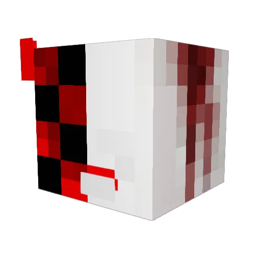 WhiteBan Minecraft avatar head, 3D render