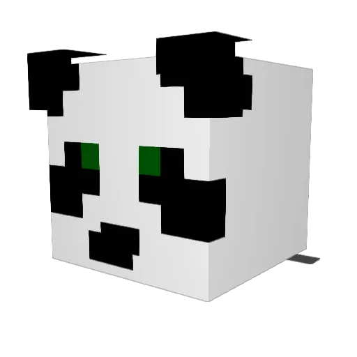 WhiteBatz Minecraft avatar head, 3D render