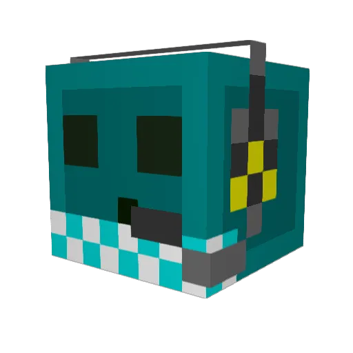 WhiteBlizzard333 Minecraft avatar head, 3D render