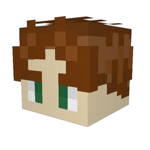 WhiteBoy07 Minecraft avatar head, 3D render