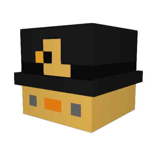 WhiteBoyDucky Minecraft avatar head, 3D render