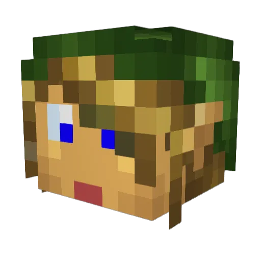 WhiteBoyo Minecraft avatar head, 3D render