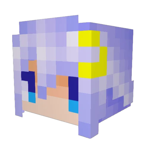 WhiteBreeze Minecraft avatar head, 3D render