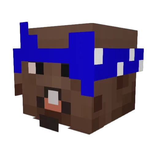 WhiteChedd Minecraft avatar head, 3D render