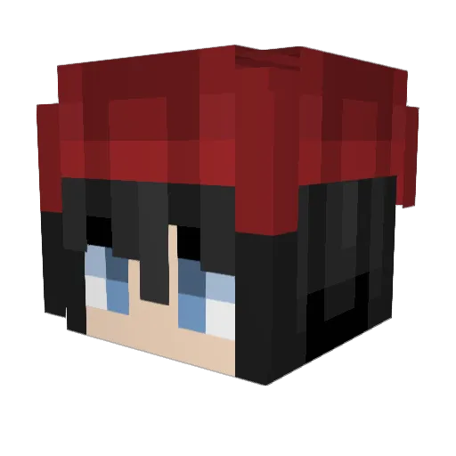 WhiteChokolate Minecraft avatar head, 3D render