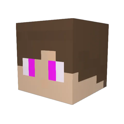 WhiteCoffeeThot Minecraft avatar head, 3D render