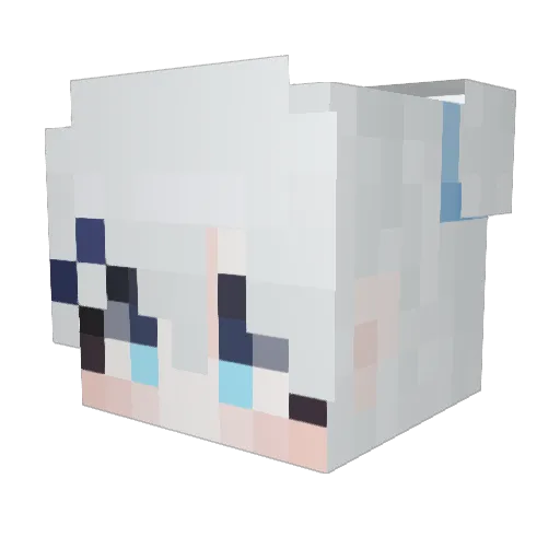 WhiteCream0525 Minecraft avatar head, 3D render