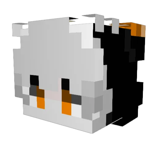 WhiteDemonYT Minecraft avatar head, 3D render