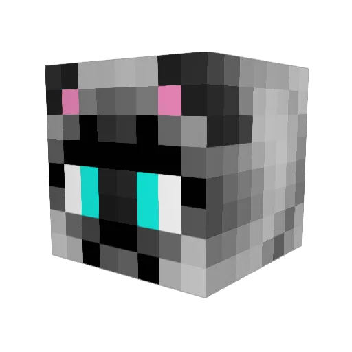 WhiteDooggi Minecraft avatar head, 3D render