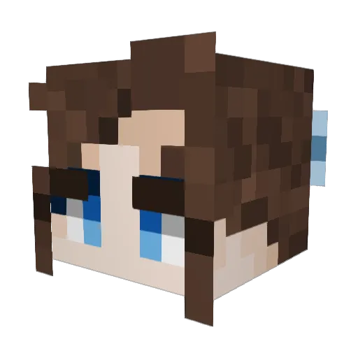 WhiteDracus Minecraft avatar head, 3D render