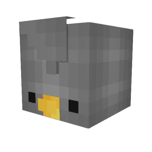 WhiteDreeam Minecraft avatar head, 3D render