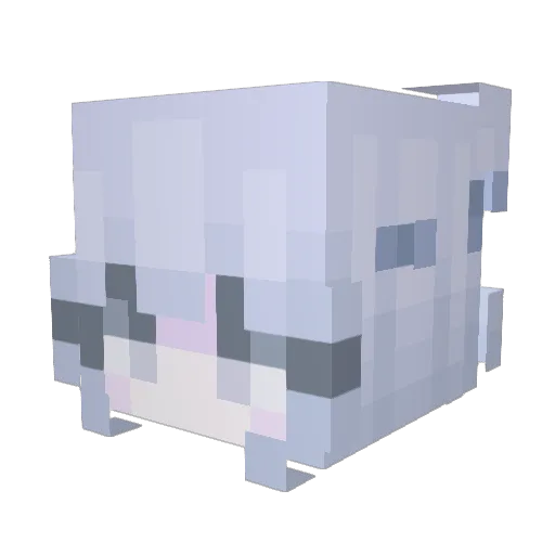WhiteEssence Minecraft avatar head, 3D render