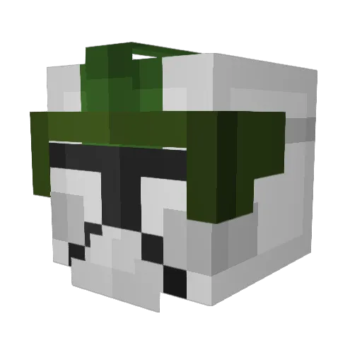 WhiteFS Minecraft avatar head, 3D render