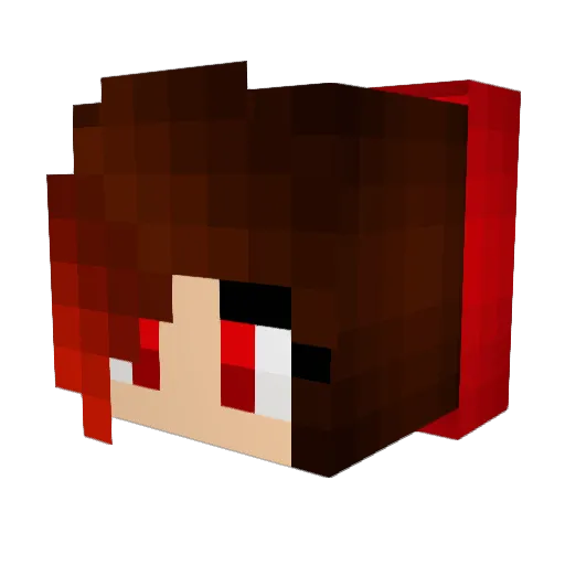 WhiteFangdog Minecraft avatar head, 3D render