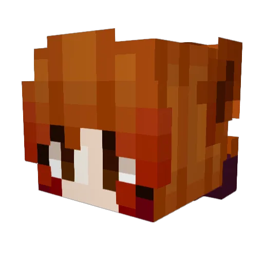 WhiteFaucon Minecraft avatar head, 3D render