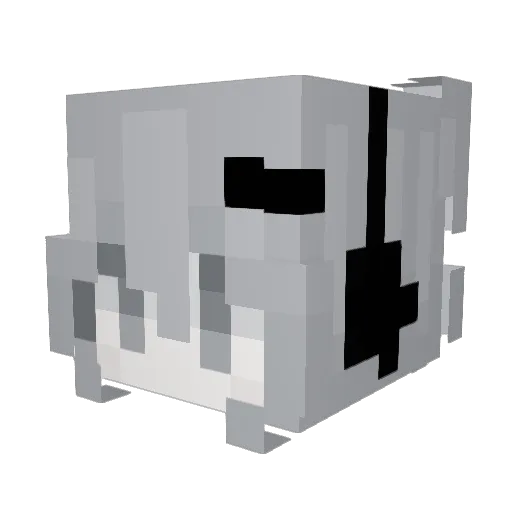 WhiteFoFis_ Minecraft avatar head, 3D render