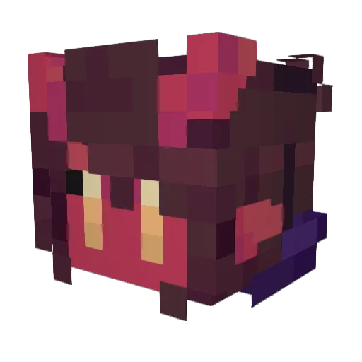 WhiteFoxxy Minecraft avatar head, 3D render