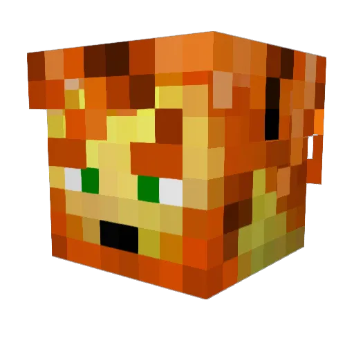 WhiteGinger3000 Minecraft avatar head, 3D render