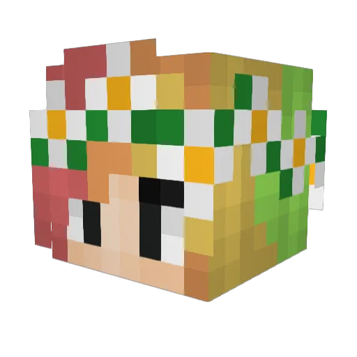 WhiteGirlSavage Minecraft avatar head, 3D render