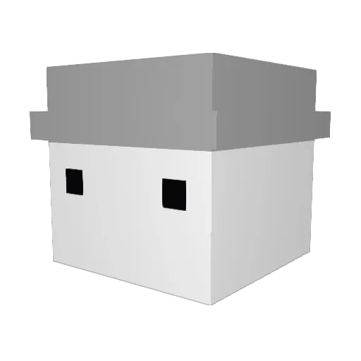 WhiteGoaly Minecraft avatar head, 3D render
