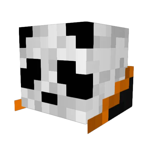 WhiteGosth Minecraft avatar head, 3D render