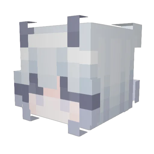 WhiteHistory Minecraft avatar head, 3D render