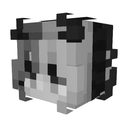 WhiteHrafn Minecraft avatar head, 3D render