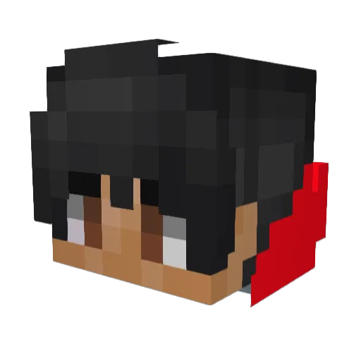 WhiteIsGaming Minecraft avatar head, 3D render