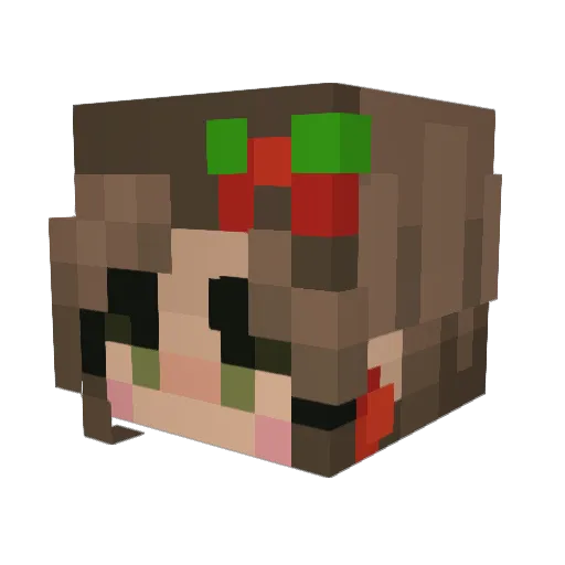 WhiteKey95 Minecraft avatar head, 3D render