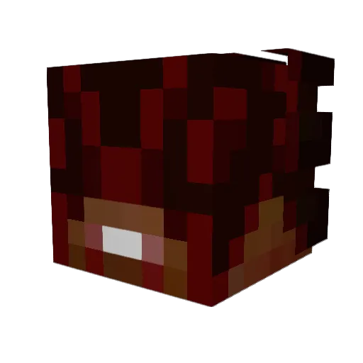WhiteKitty2000 Minecraft avatar head, 3D render