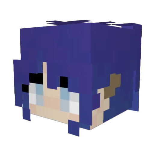 WhiteKnightTBH Minecraft avatar head, 3D render