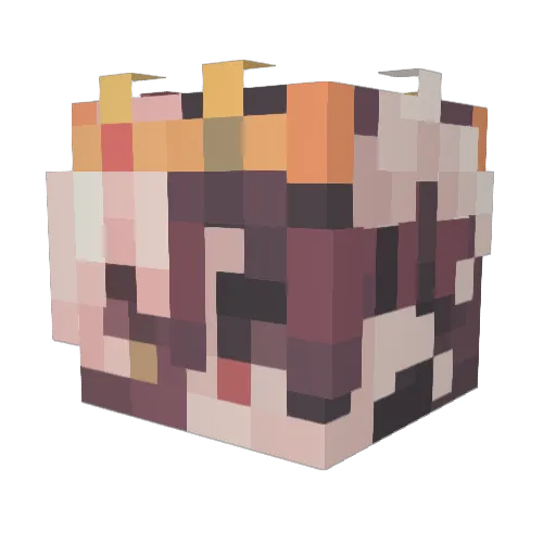 WhiteKyurem_ Minecraft avatar head, 3D render