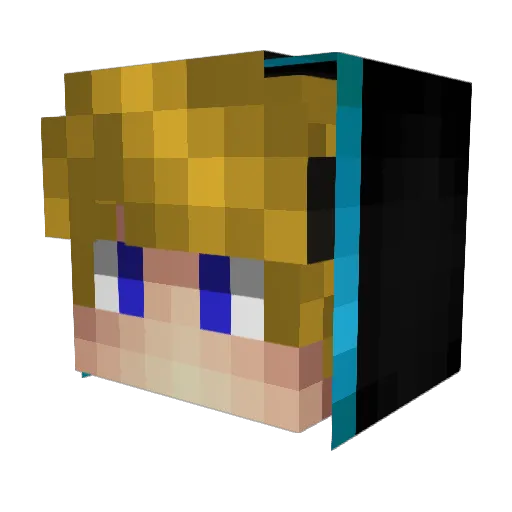 WhiteLightning23 Minecraft avatar head, 3D render
