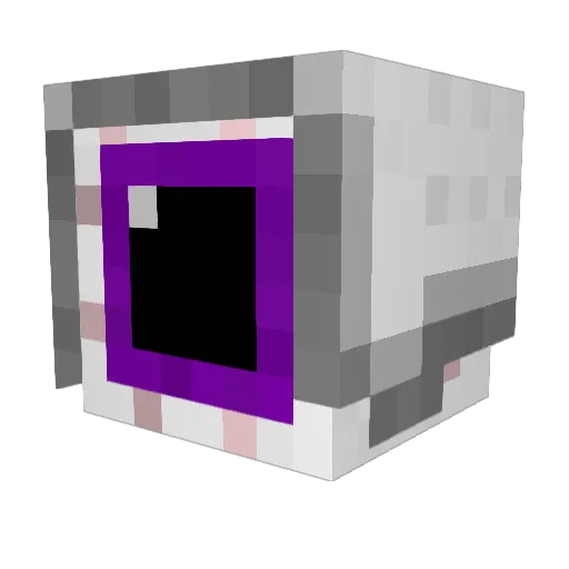WhiteLite255 Minecraft avatar head, 3D render