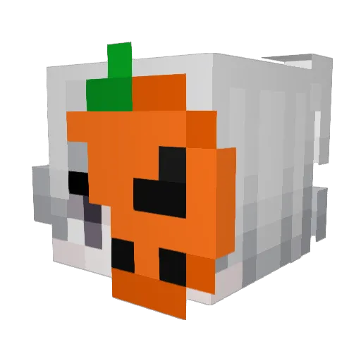 WhiteLunarrr Minecraft avatar head, 3D render