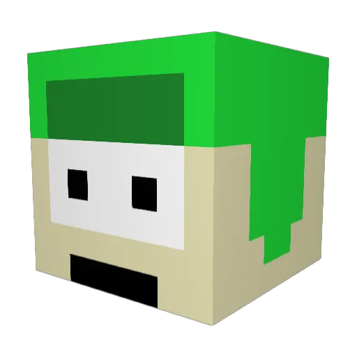 WhiteNobel Minecraft avatar head, 3D render