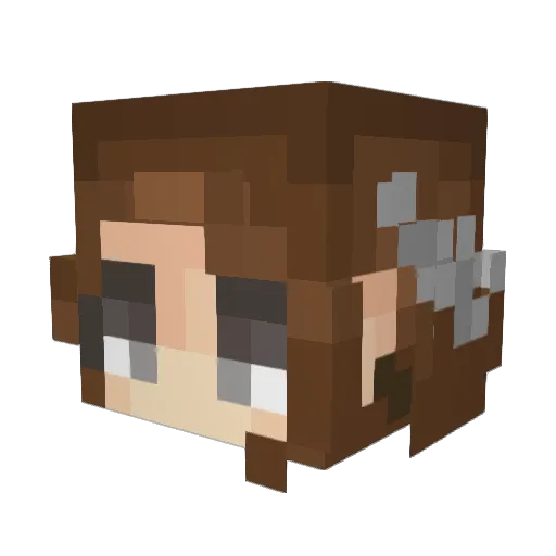 WhiteOrchid42 Minecraft avatar head, 3D render